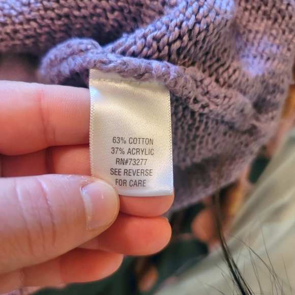 3/$15 💖 Elle Women's Lavender Knit Cardigan Large - Picture 5 of 5